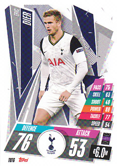 Eric Dier Tottenham Hotspur 2020/21 Topps Match Attax CL #TOT06